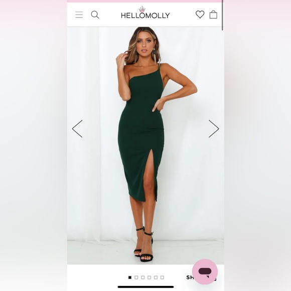 HELLO MOLLY TAKING IT BACK DRESS FOREST GREEN SIZE 6 - Picture 1 of 3
